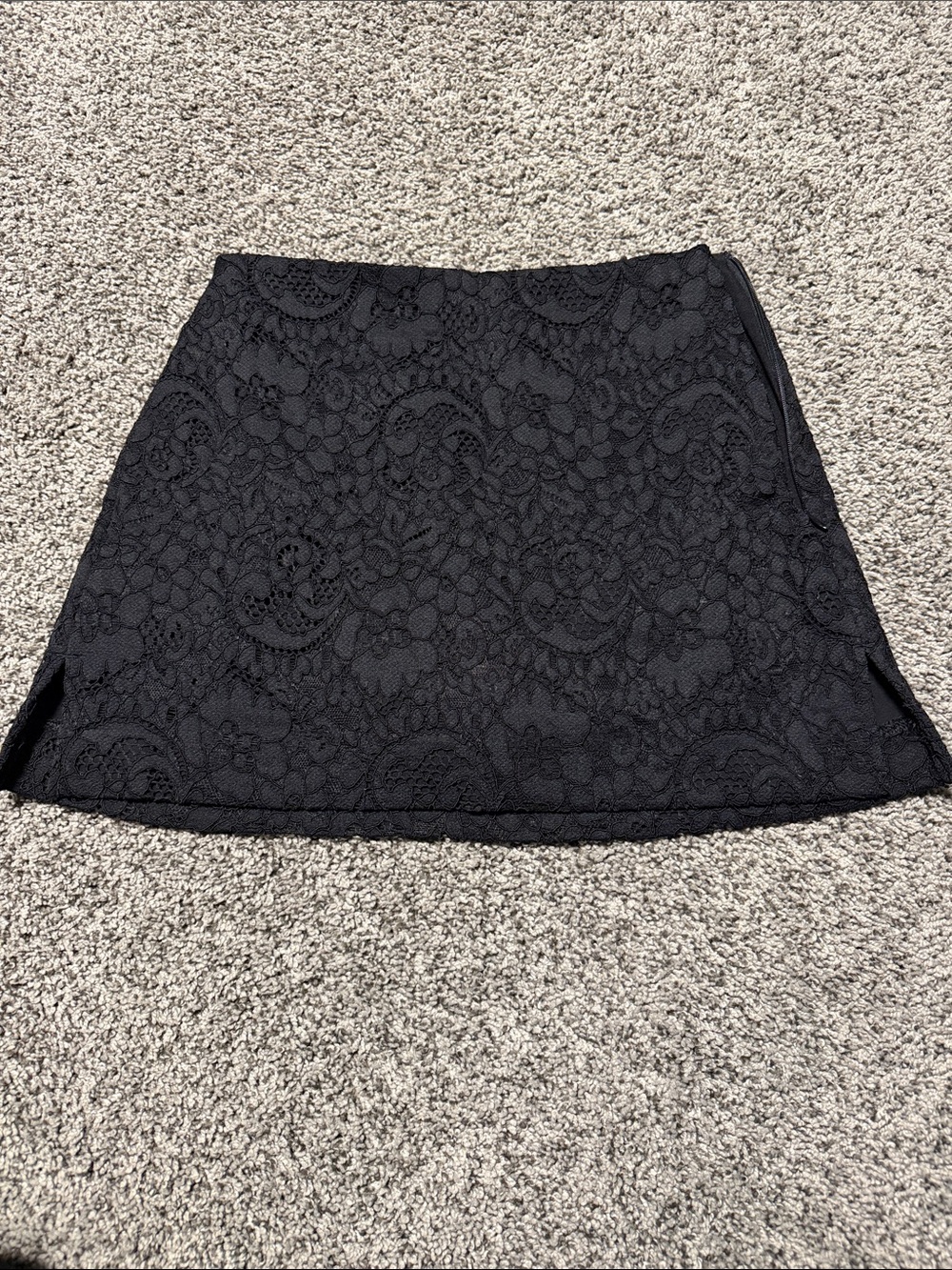 Black Lace A-Line Women's Skirt